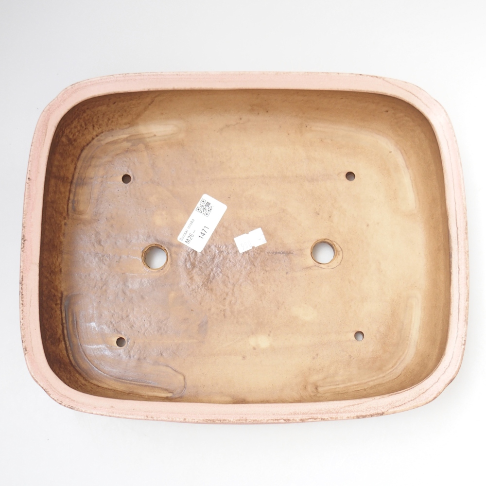 Bonsaischaal van keramiek 29 x 23 x 7 cm, roze