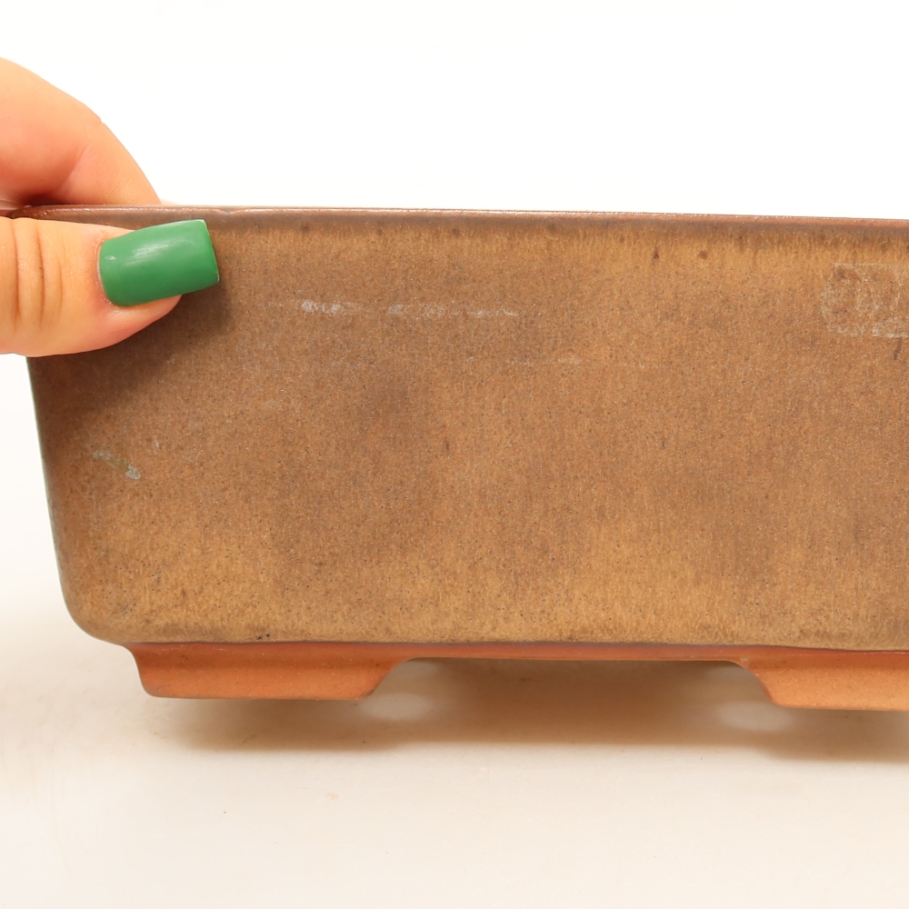 Keramische schaal  19,5 x 15 x 8,5 cm, kleur bruin