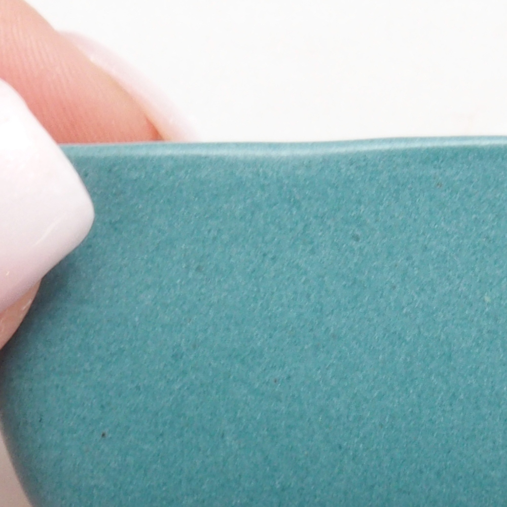 Bonsaischaal van keramiek 6,5 x 5,5 x 4 cm, kleur blauw