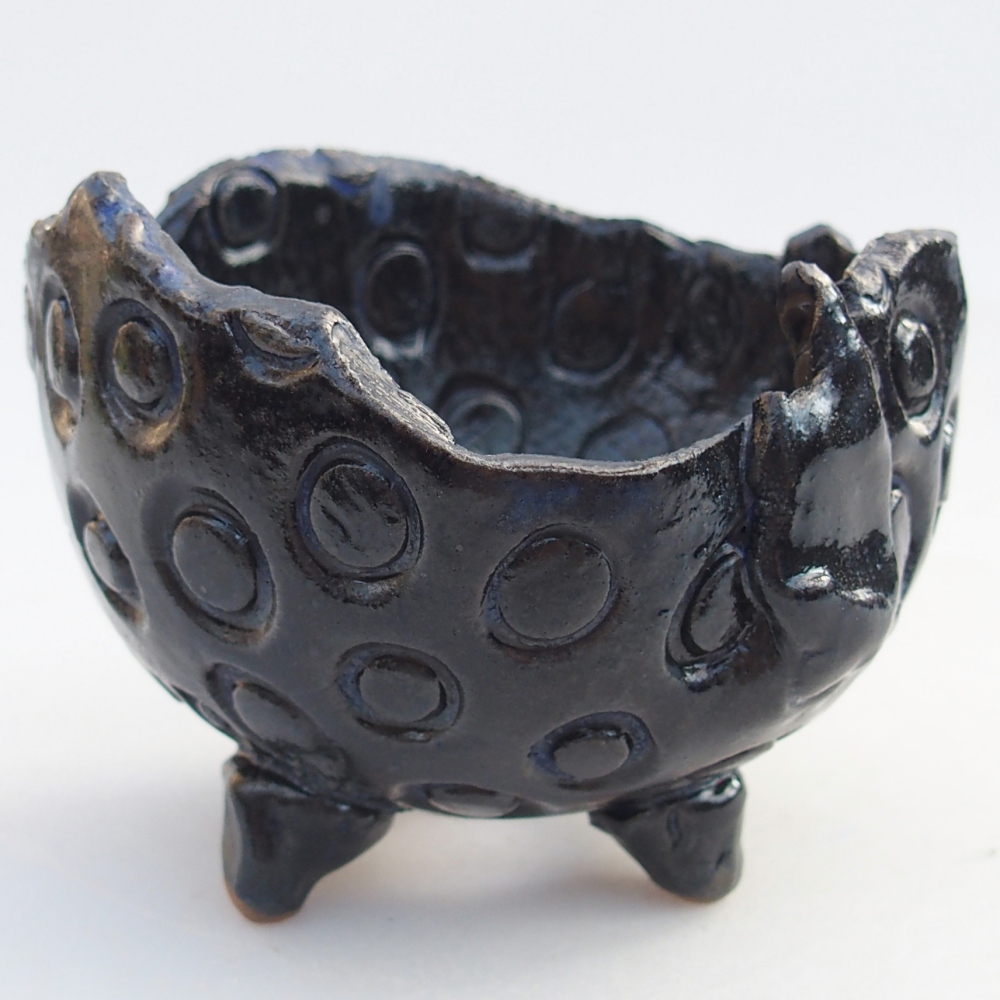 Keramisch Schelp 10 x 9,5 x 8 cm , kleur blauw