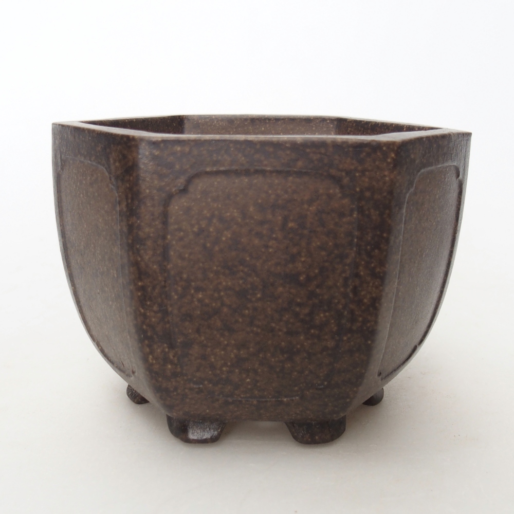 Kom 10,5 x 9,5 x 7,5 cm bruin oker