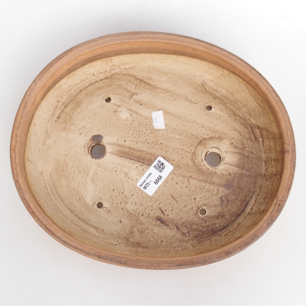 Bonsaischaal van keramiek 28 x 24 x 6 cm, roze