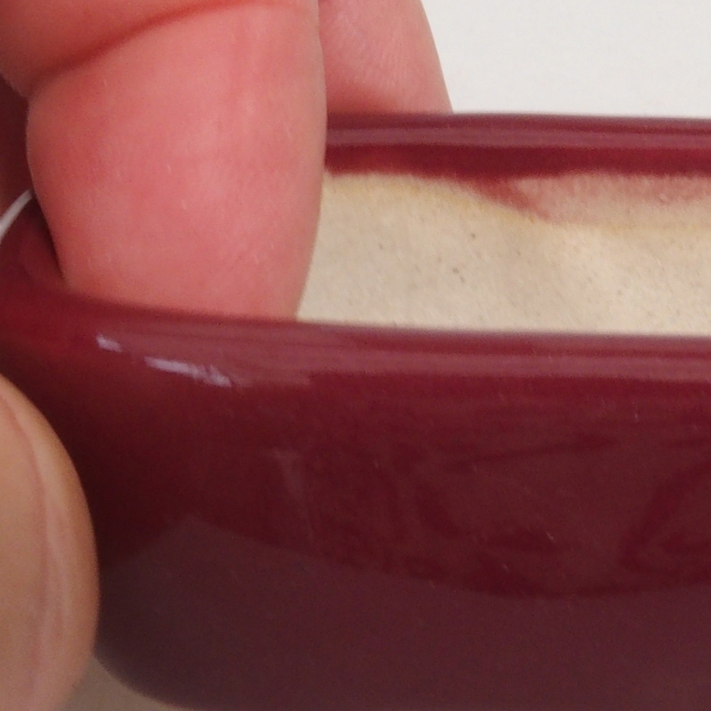 Mini bonsaischaal 5,5 x 4,5 x 2 cm, bordeauxrood