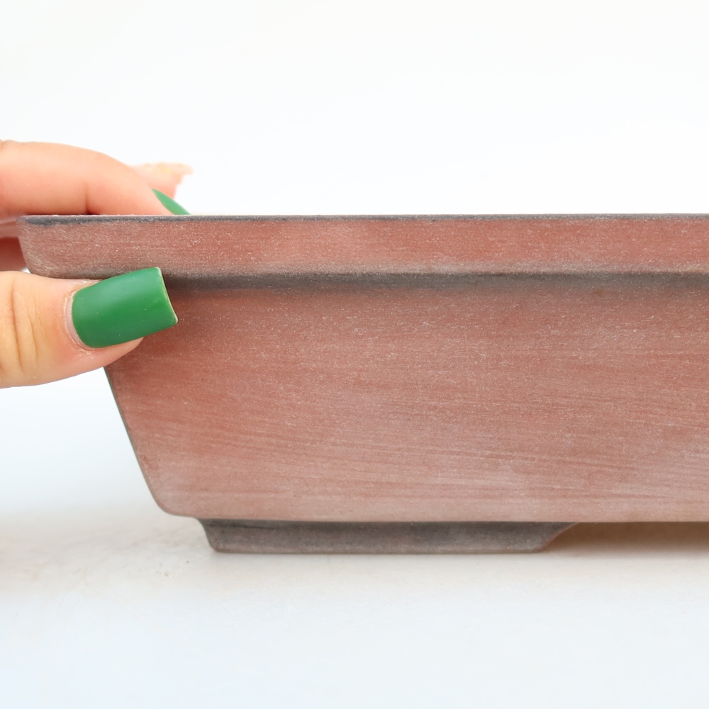 Keramische schaal  25,5 x 19 x 7 cm, kleur: baksteenrood