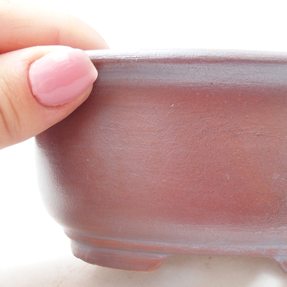 Bonsaischaal van keramiek 12 x 10 x 5,5 cm, bruin