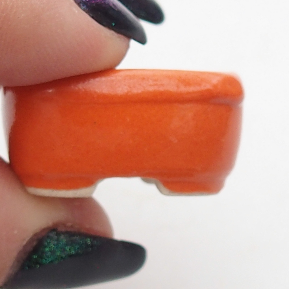Mini bonsaischaal 2,5 x 2,5 x 1 cm, oranje