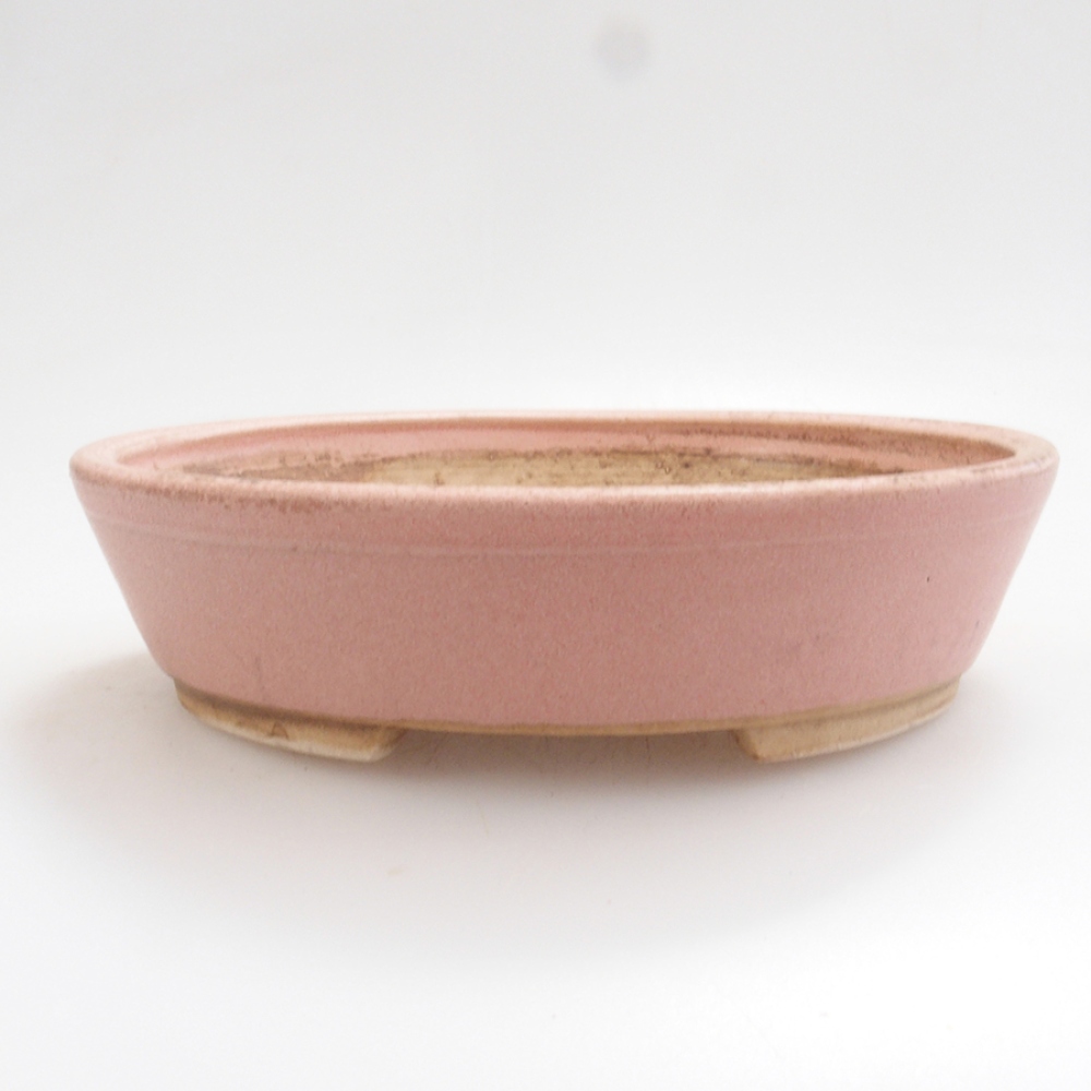 Bonsaischaal van keramiek 10 x 8,5 x 4 cm, bruin