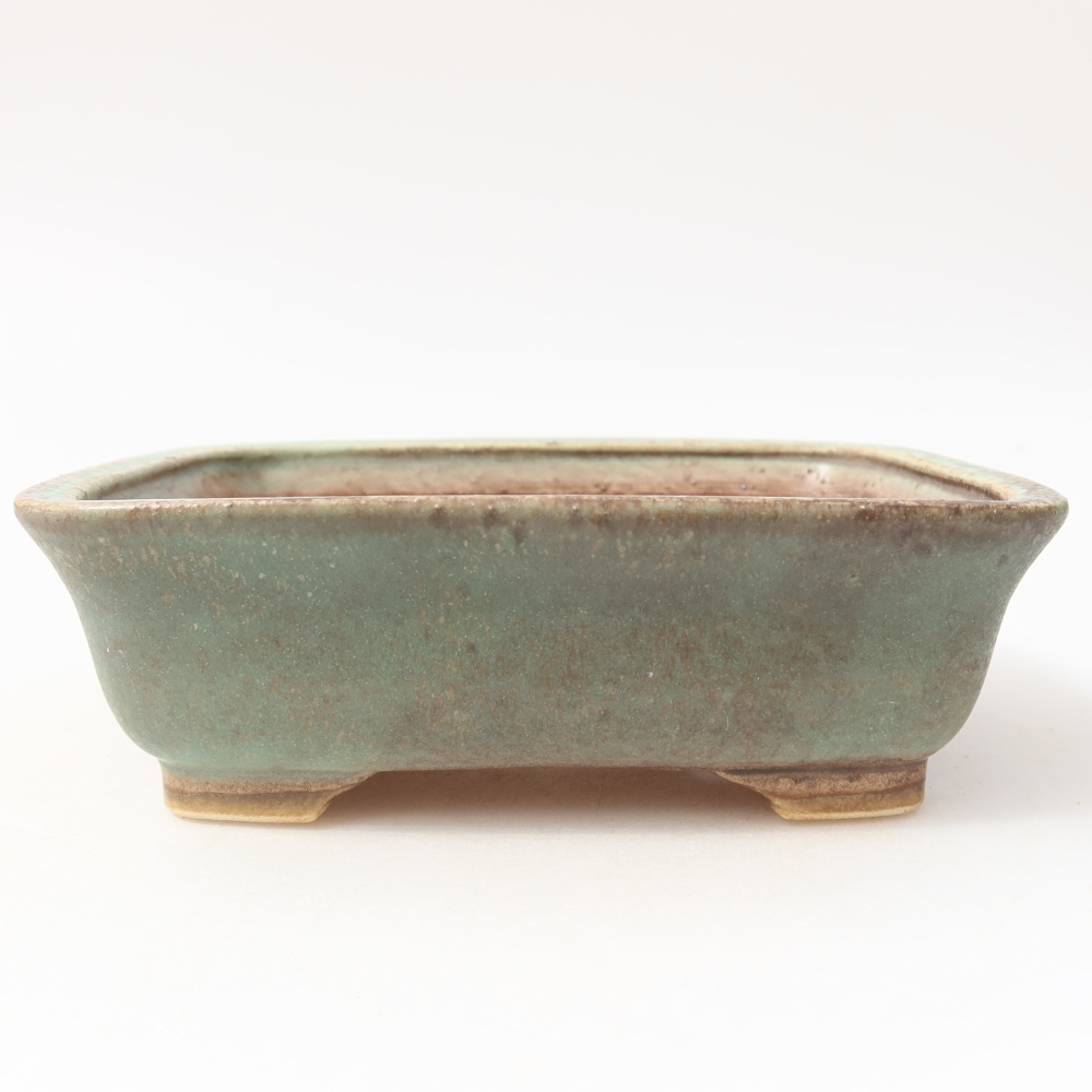 Keramische bonsaipot 15 x 13 x 4,5 cm, kleur groen