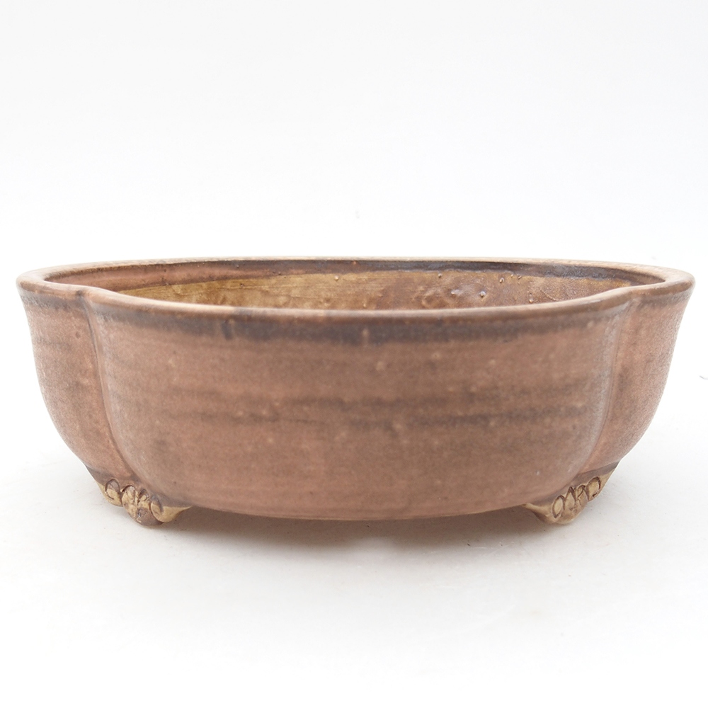 Bonsaischaal van keramiek 17 x 15,5 x 5,5 cm, roze