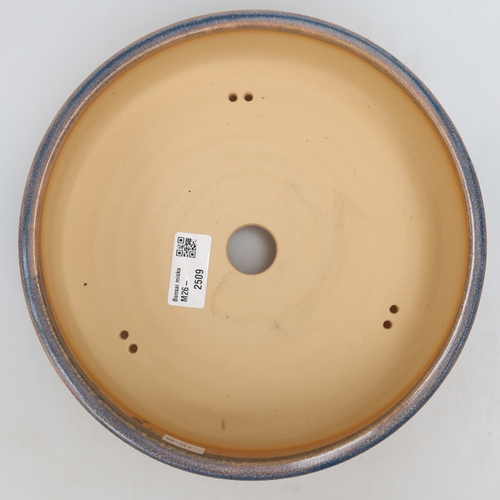 Keramische bonsaipot 22,5 x 22,5 x 5,5 cm, kleur: blauw