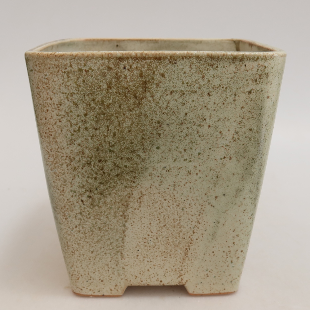 Bonsaischaal van keramiek 13,5 x 13,5 x 15 cm, groen