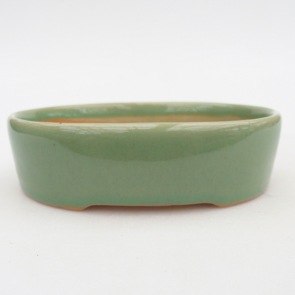 Bonsaischaal van keramiek 26 x 26 x 8 cm, kleur rood