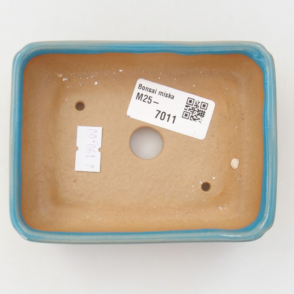 Bonsaischaal van keramiek 26 x 26 x 8 cm, kleur rood