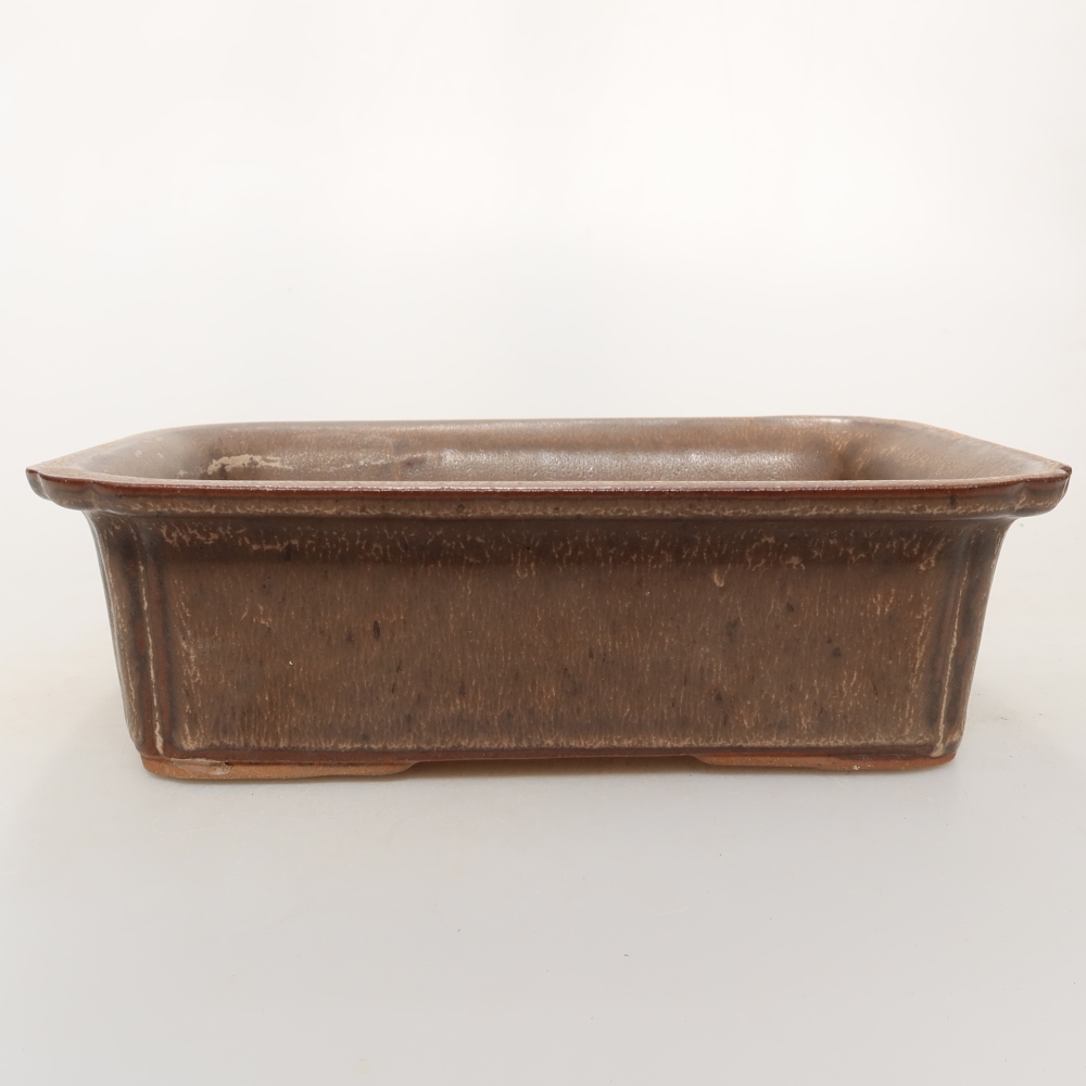 Keramische schaal  20 x 15,5 x 6 cm, kleur bruin