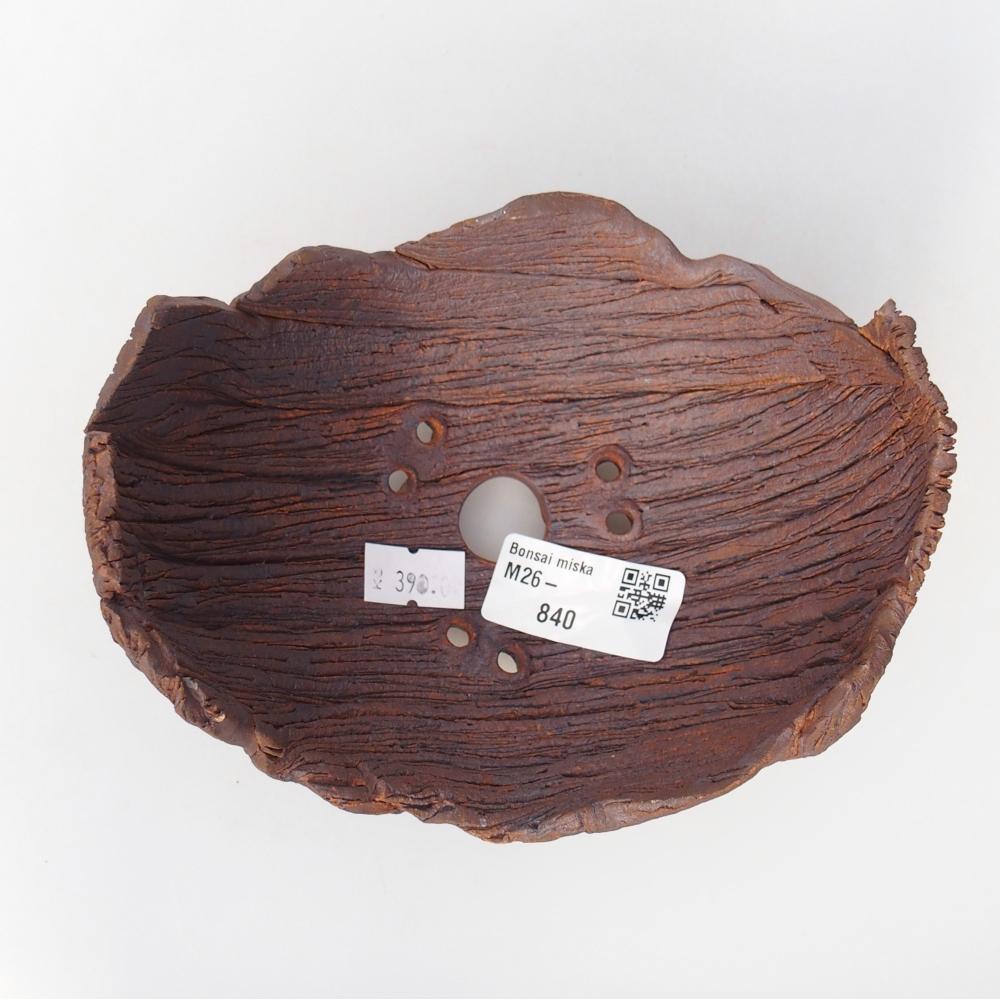 Keramische schaal 14 x 12 x 9,5 cm , kleur bruin