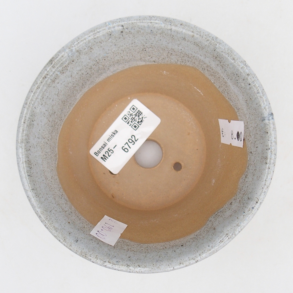 Bonsaischaal van keramiek 11 x 11 x 7 cm, grijs