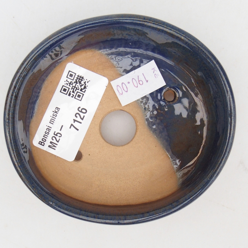 Bonsaischaal van keramiek 26 x 26 x 8 cm, kleur rood