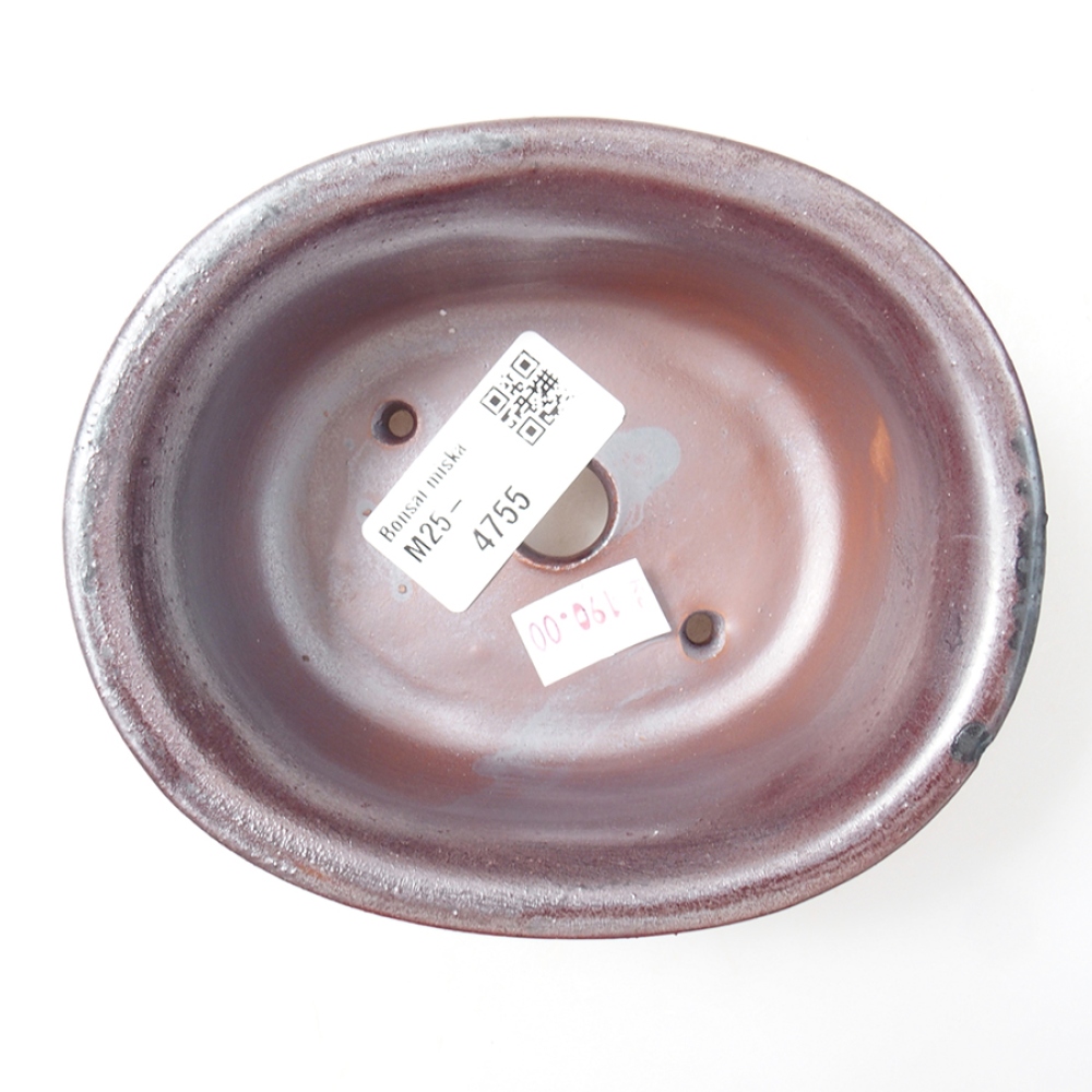 Bonsaischaal van keramiek 12 x 10 x 5,5 cm, bruin