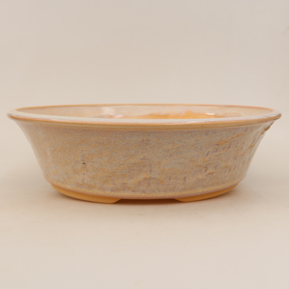 Keramische bonsaipot 29,5 x 29,5 x 8 cm, kleur beige