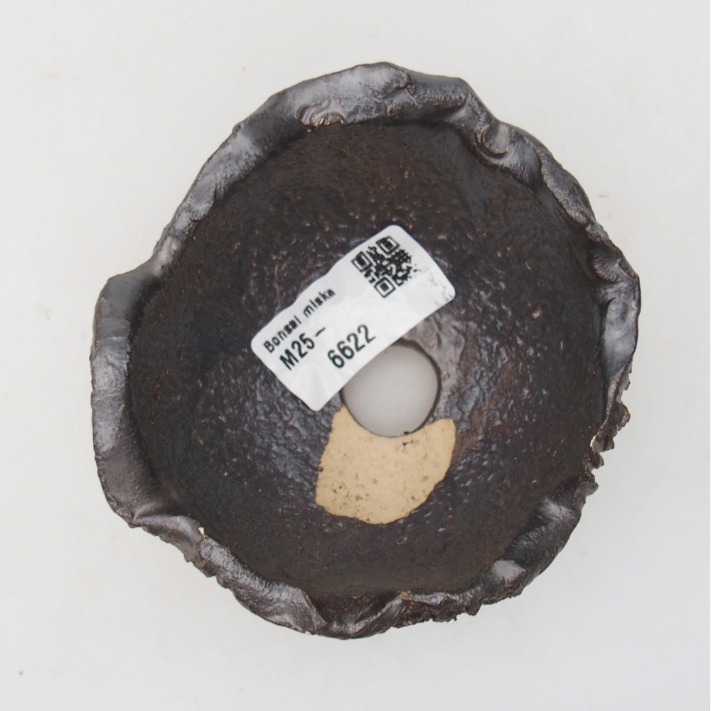 Keramische schaal 9 x 9 x 6 cm , kleur zwart