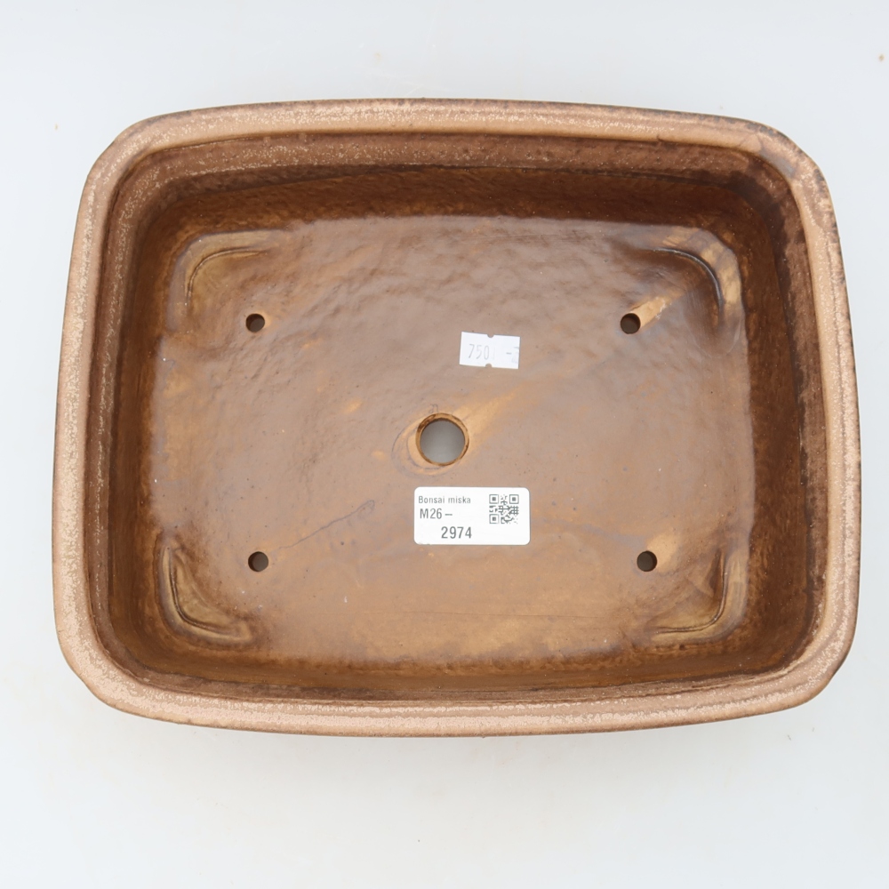 Keramische bonsaipot 25 x 20,5 x 7,5 cm, kleur: roze
