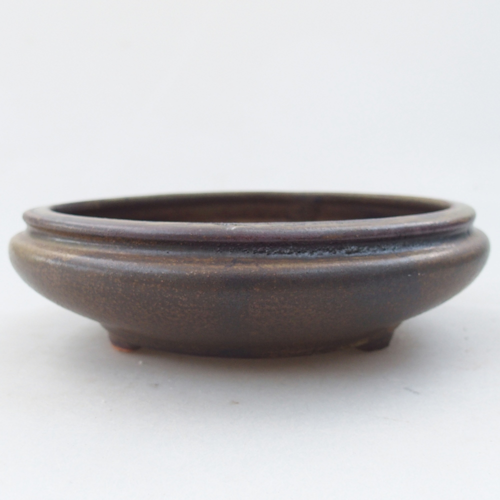 Bonsaischaal van keramiek 26 x 26 x 8 cm, kleur rood