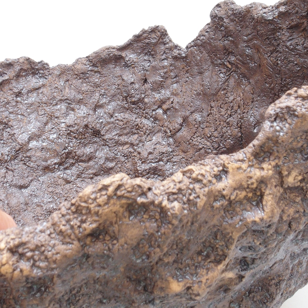 Keramisch Schelp 24 x 21,5 x 22 cm , kleur bruin