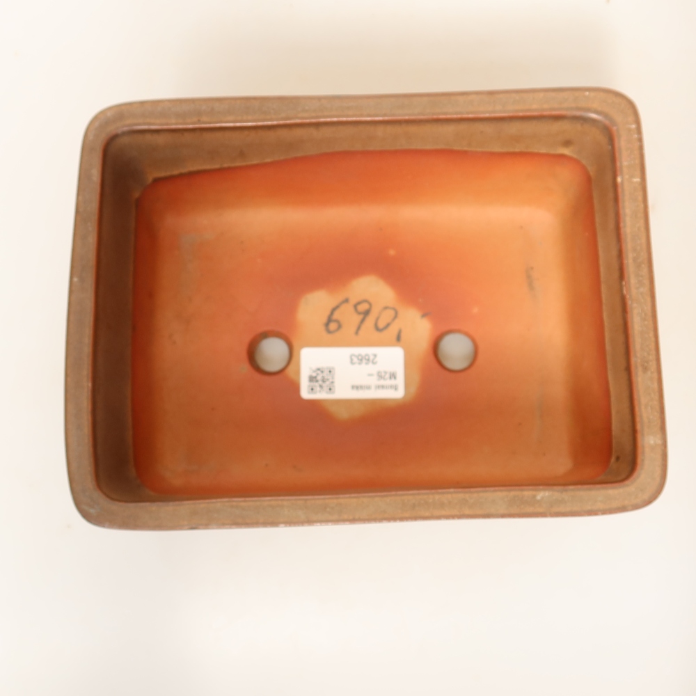 Keramische schaal  19,5 x 15 x 8,5 cm, kleur bruin