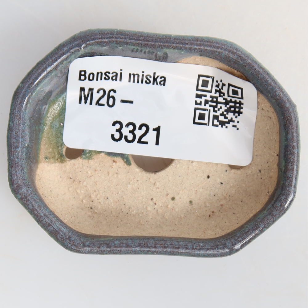 Keramische bonsaipot 5,5 x 4,5 x 2 cm, kleur grijs