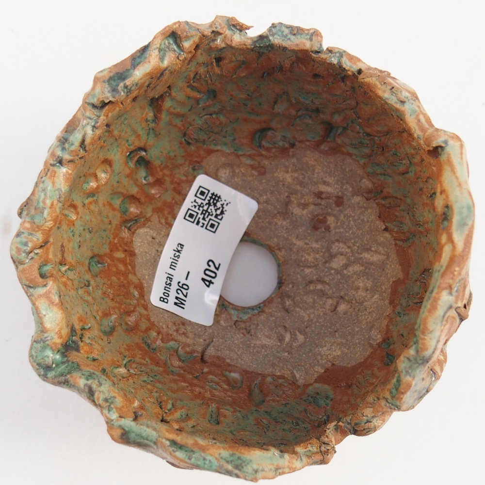 Keramisch Schelp 10 x 9,5 x 9,5 cm , kleur bruin-groen