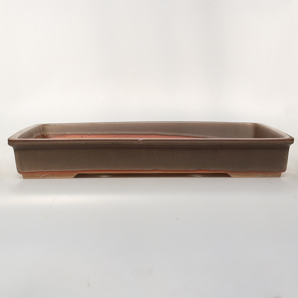 Keramische schaal  45 x 29 x 6,5 cm, kleur bruin