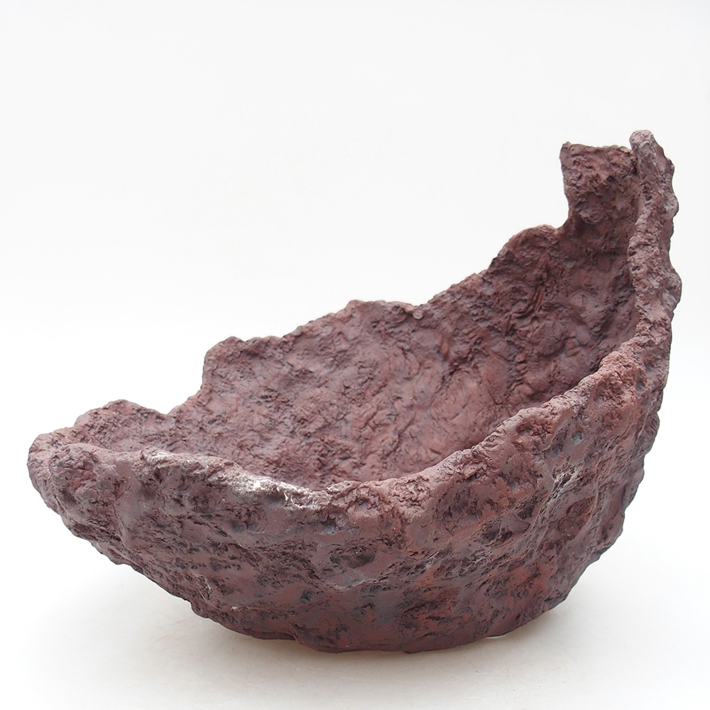 Keramisch Schelp 23 x 25 x 21 cm , kleur bruin