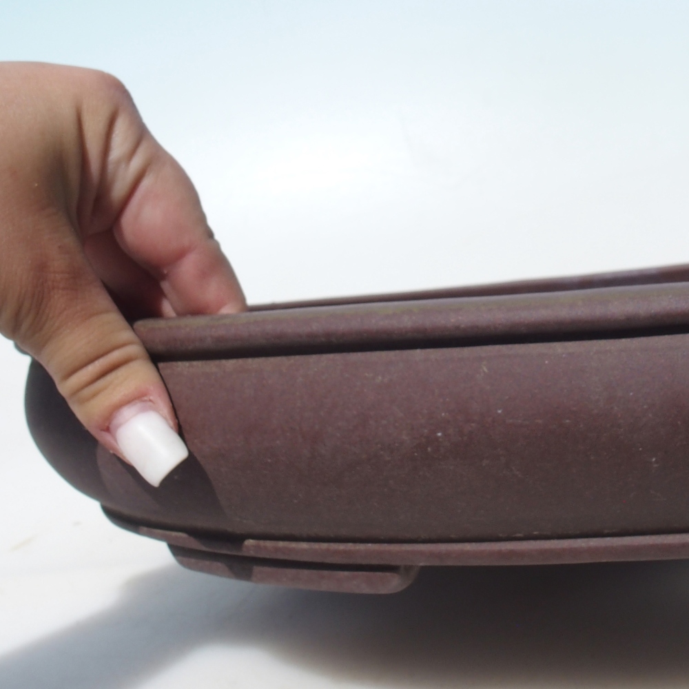 Bonsaischaal 41 x 33 x 6,5 cm - bruin