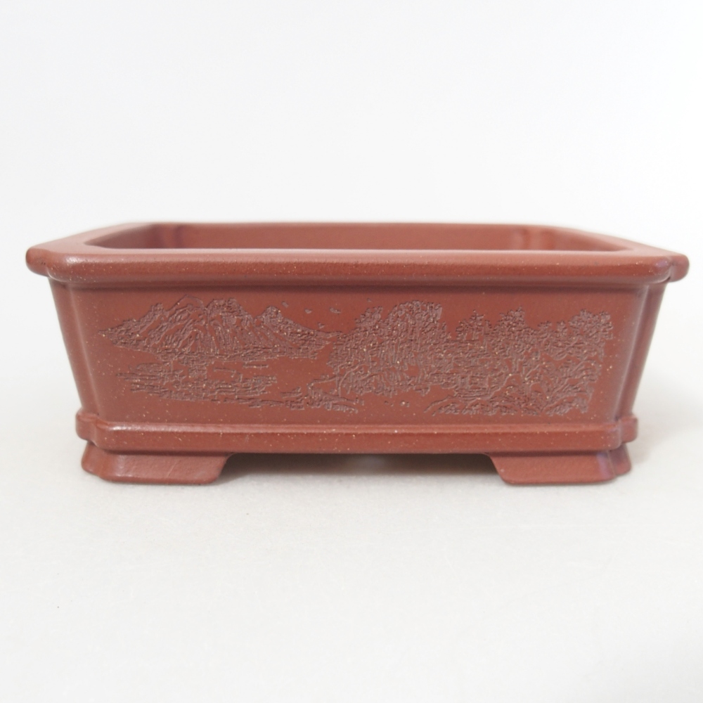 Schaal 11 x 9 x 3,5 cm baksteenkleur