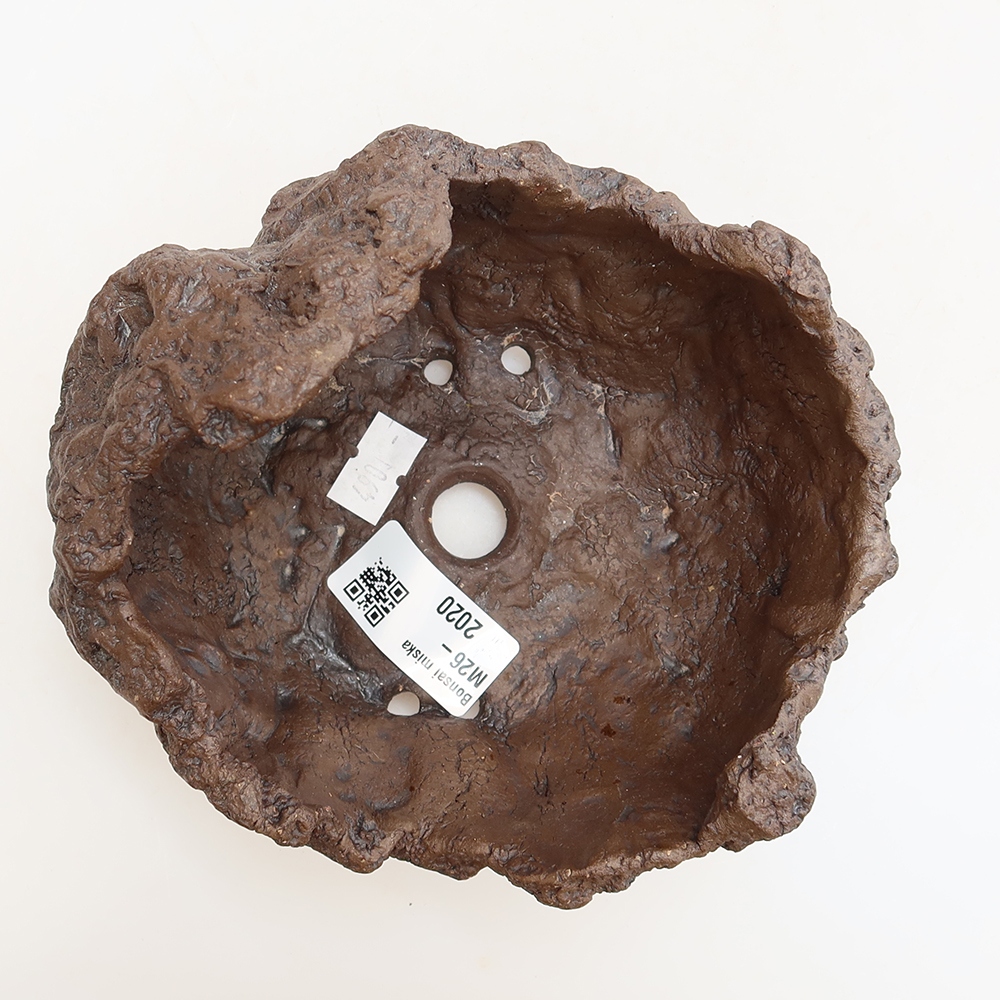 Keramische schaal 13,5 x 12 x 13 cm, kleur bruin