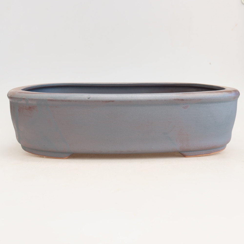Keramische bonsaipot 31,5 x 24 x 8 cm, metaalachtige kleur