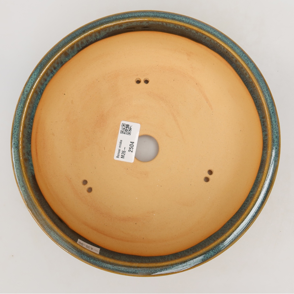 Keramische bonsaipot 23 x 23 x 7 cm, kleur: blauw