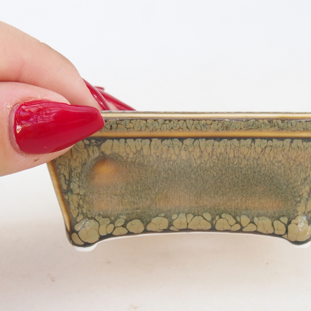 Mini bonsaischaal 7,5 x 6 x 3 cm, groen