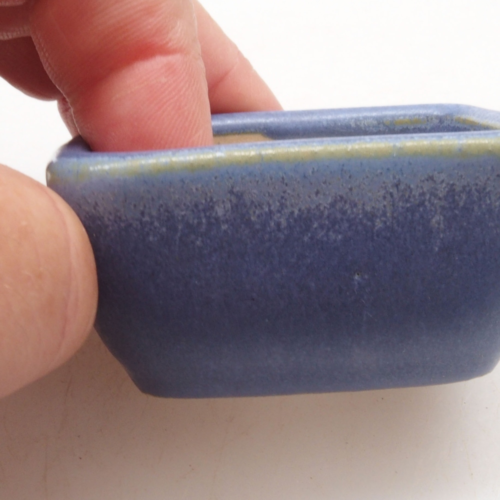 Mini bonsaischaal 5,5 x 4 x 2,5 cm, kleur blauw