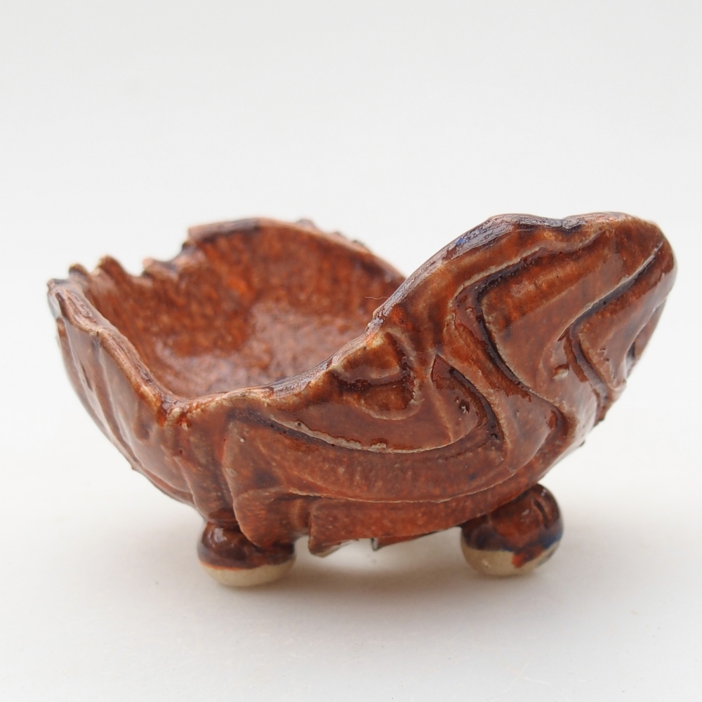 Keramische schaal 8 x 9,5 x 5 cm , kleur oranje