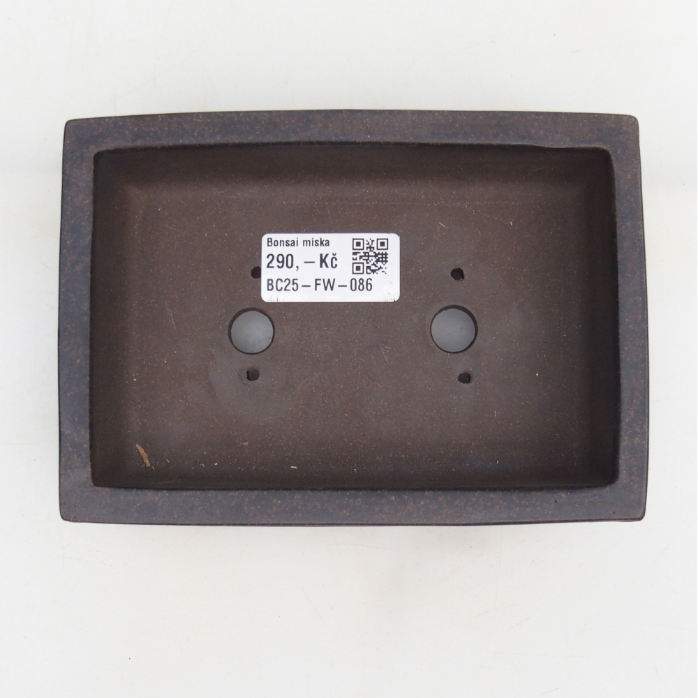 Bonsaischaal van keramiek 15,5 x 11 x 4,5 cm, okerbruin
