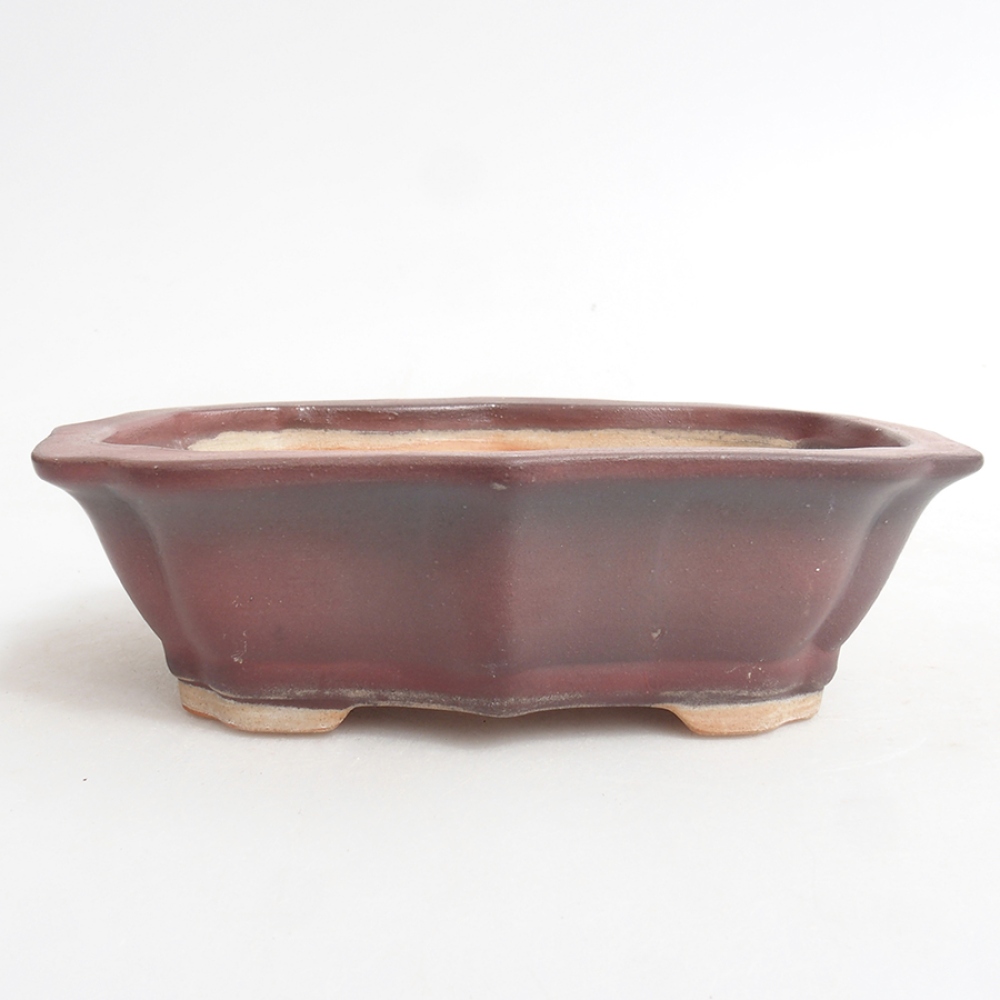 Bonsaischaal van keramiek 15,5 x 11,5 x 4,5 cm, roze