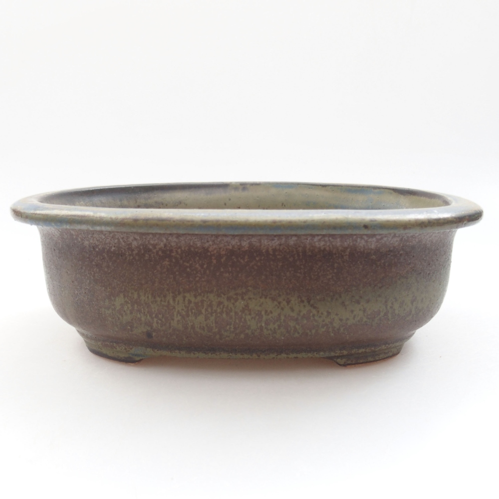 Bonsaischaal van keramiek 22 x 17 x 5 cm, groen