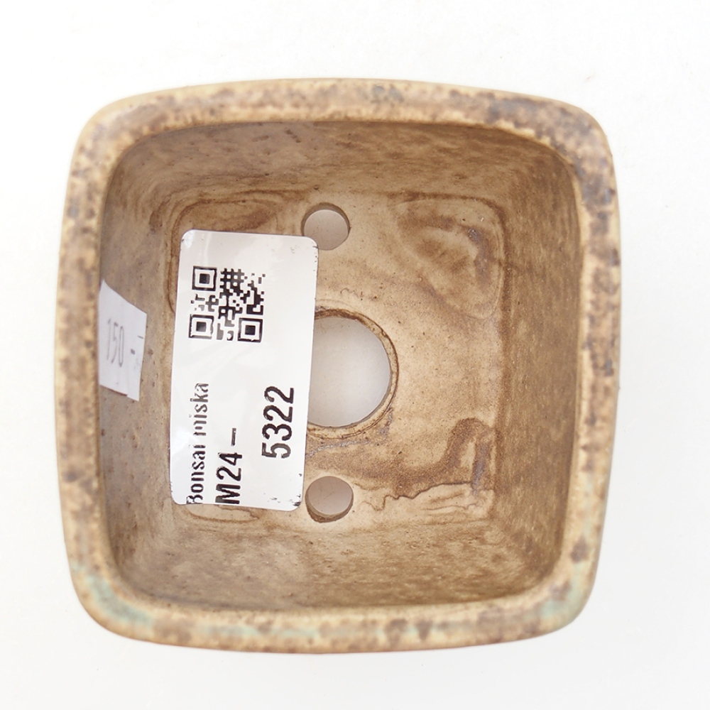 Bonsaischaal van keramiek 6 x 6 x 4,5 cm, groen