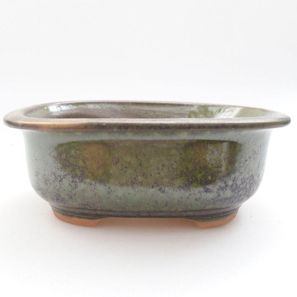 Bonsaischaal van keramiek 22 x 17 x 5 cm, groen