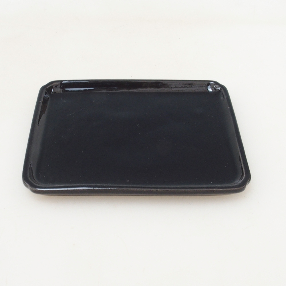 Rechthoekig bonsai dienblad D5-M - 12,5 x 10,5 x 1 cm - zwart