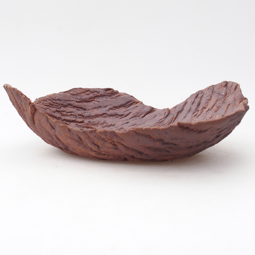 Keramisch Schelp 22 x 18,5 x 6,5 cm , kleur bruin