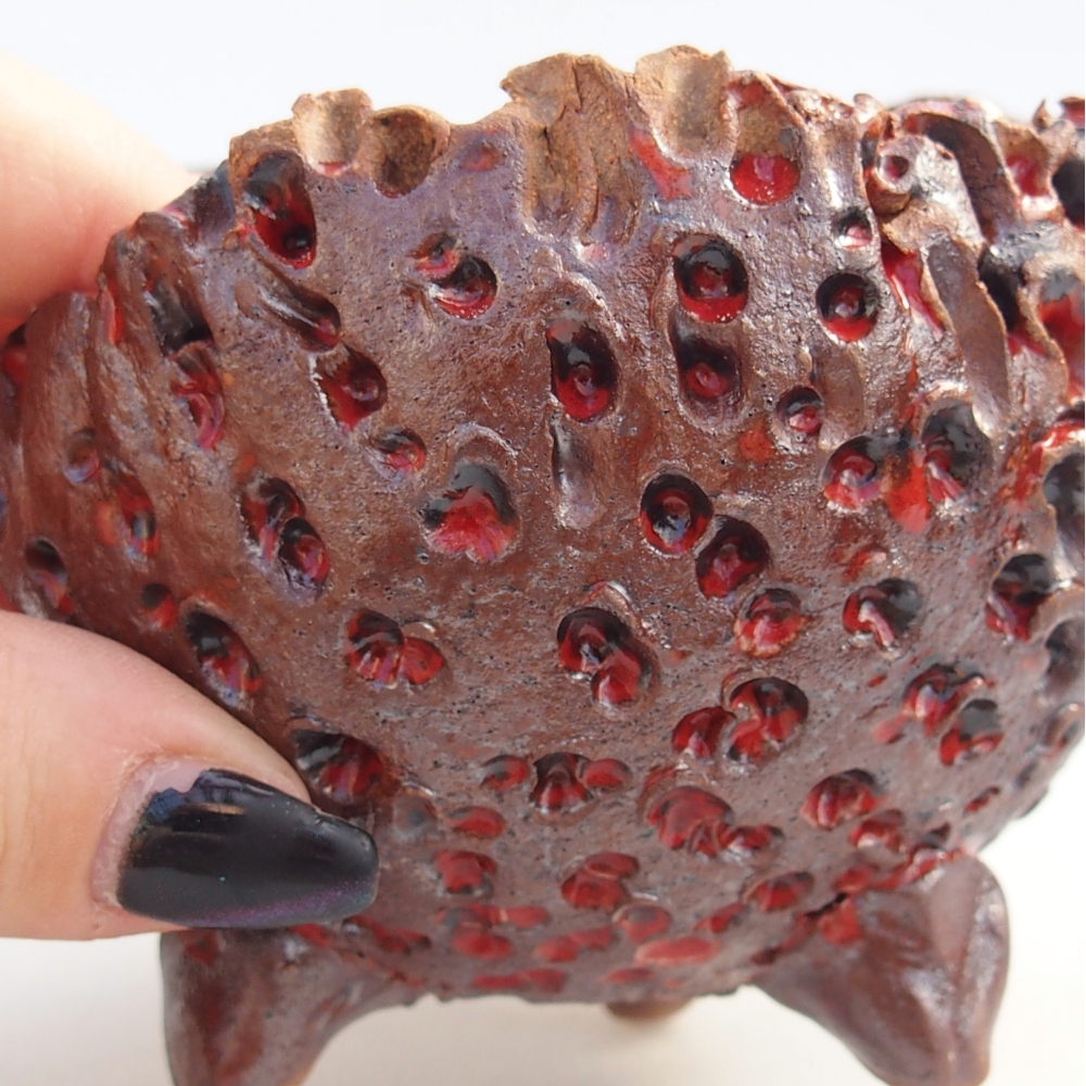 Keramisch Schelp 10 x 9,5 x 8 cm , kleur bruin