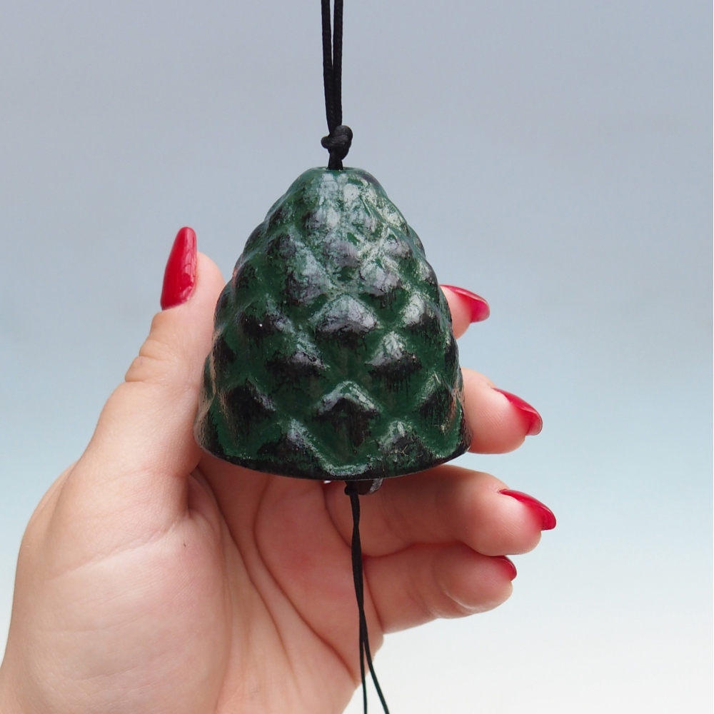 Metalen bel, kleur groen