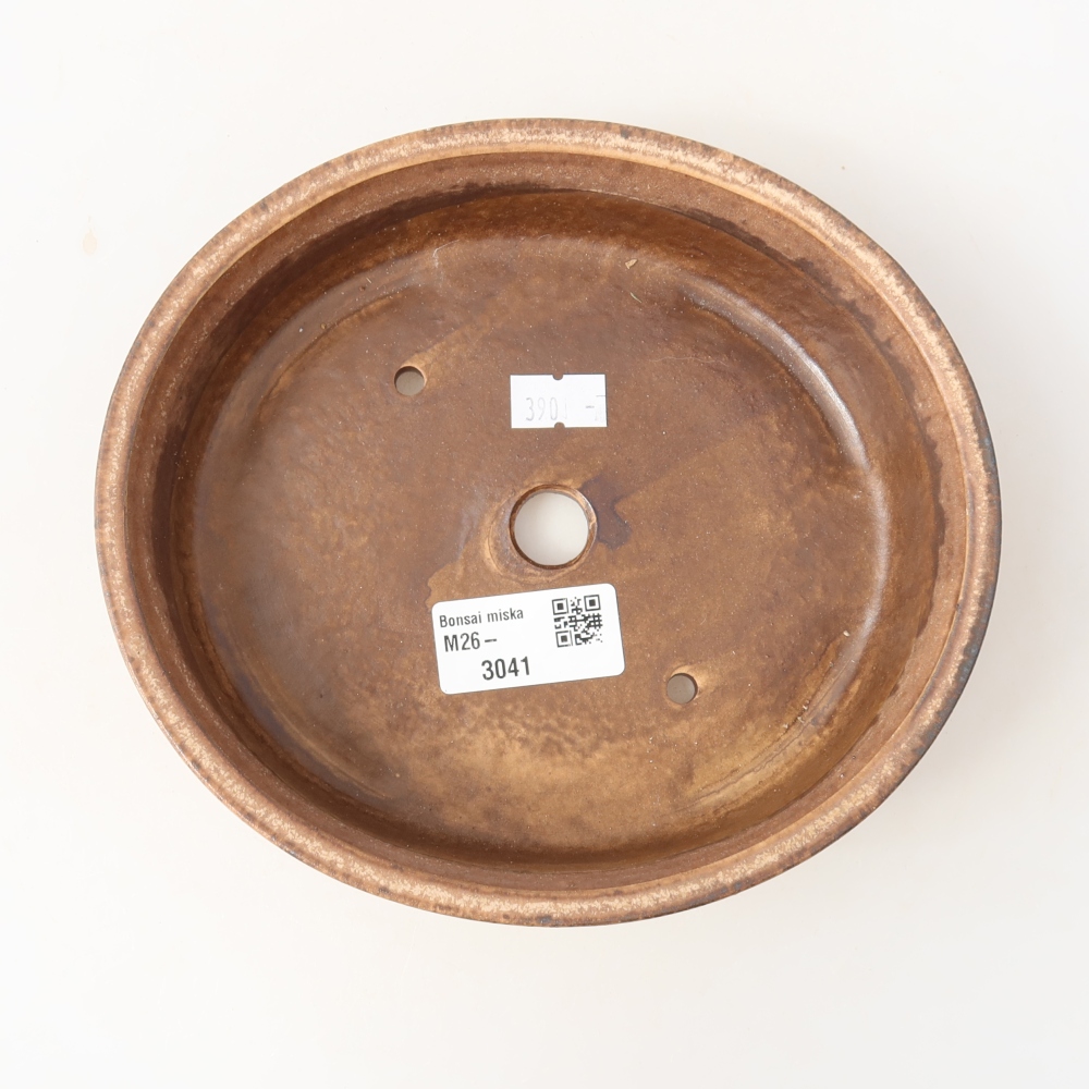 Bonsaischaal van keramiek 17,5 x 16 x 4,5 cm, roze